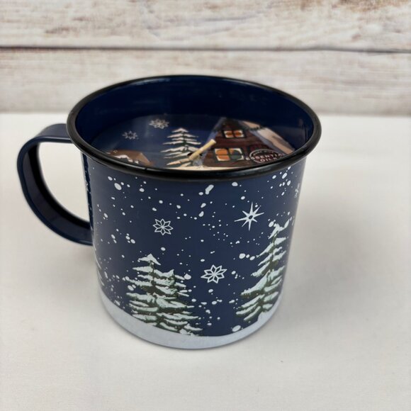 Sonoma Gingerbread House Scented Candle Metal Tin Mug Holiday Mug - Picture 2 of 8